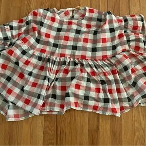 Nettle Studios plaid mushroom top in OS+ excellent condition. Lightweight.